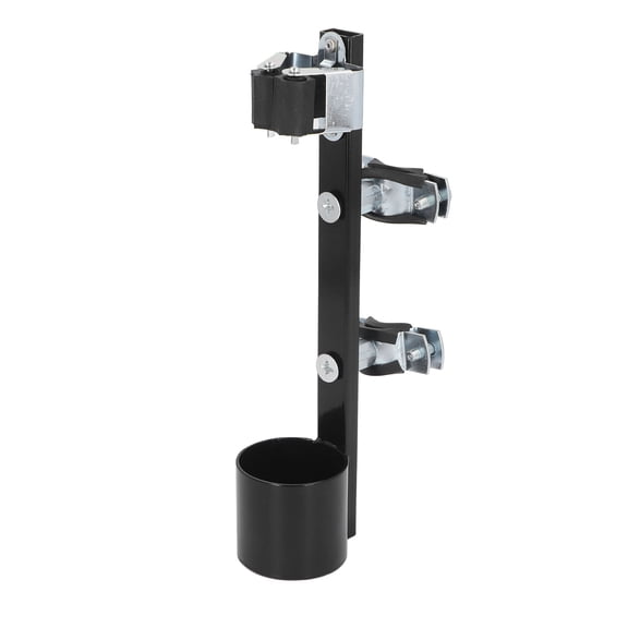 NFTIGB Mobility Scooter Cane Holder Universal Fit Aluminum Alloy Walking Stick Stand Support for Wheelchair Rollator Walker Attachment Accessory Reflective Adjustable Lightweight Black