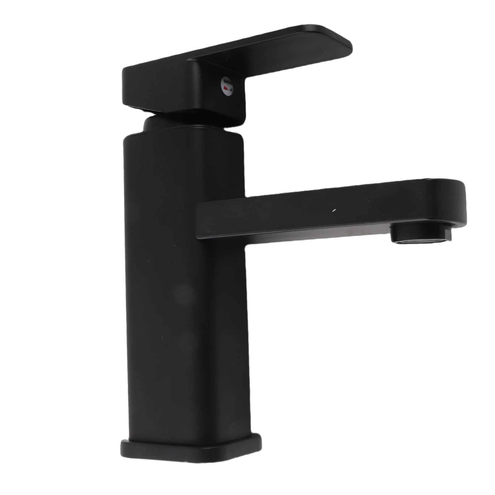 NFTIGB Modern Bathroom Faucet Single Hole Stainless Steel Basin Faucet for Bathroom Sink Accessories Hot Cold Water Mixer Tap, Matte Black 9.84 x 7.87 x 2.75 inches