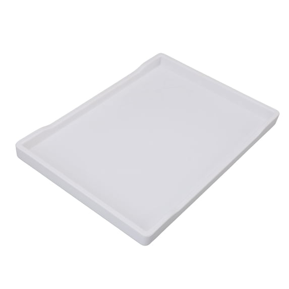 NFTIGB Modern Minimalist Rectangular Plastic Serving Fruit Tray with Anti Slip Bottom for Home Kitchen Reception Room, 11.0 x 7.7 inches (28 x 19.5 cm), White