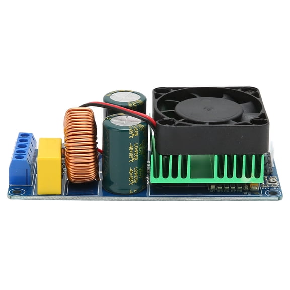 NFTIGB Mono Channel Amplifier Board High Power 500W Efficient HiFi Power Amp Board with Fan for 10-18in 4-8 Ohm Speakers IRS2092S Digital Audio Mod