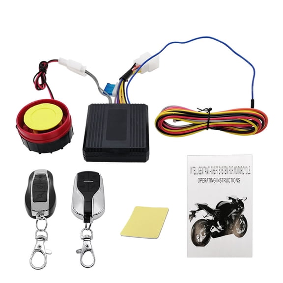 NFTIGB Motorcycle Anti-Theft Alarms System Wireless Remote Engine Starter Stop with 125dB Loud Horn for 12V Motorcycles (2.8 x 2.6 inches / 7.0 x 6.5 cm)