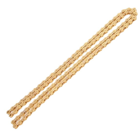 NFTIGB Mountain Bike 9 Speed Chain 116 Links 1/2 in x 11/128 in Bicycle Chain Gold (147 cm / 57.9 inches)