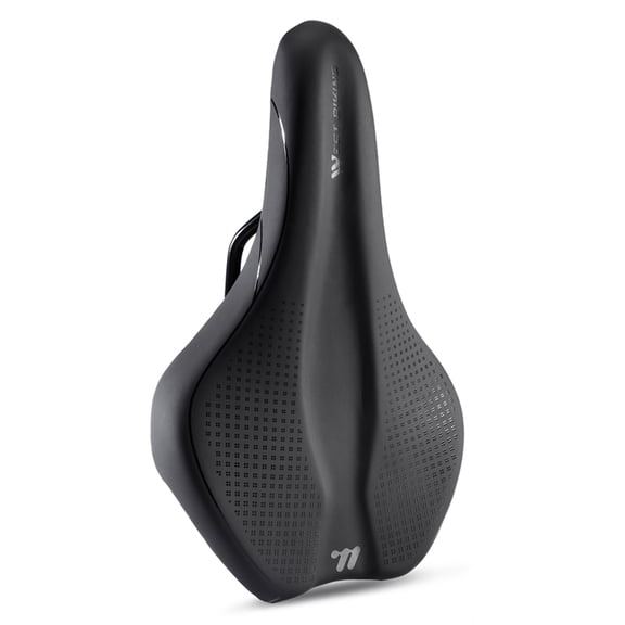 NFTIGB Mountain Bike Saddle Comfortable Anti-Slip PU Leather Bicycle Seat with High-Density Foam Padding Shockproof Universal Replacement Saddle for Men