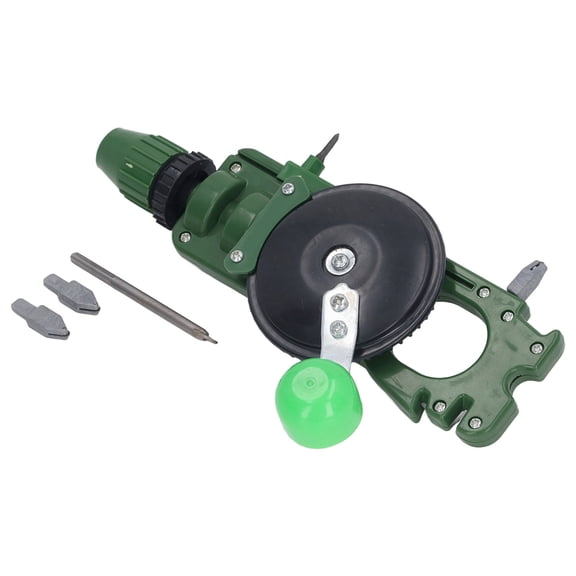 NFTIGB Multifunctional Hand Crank Drill Kit, Manual Glass Ceramic Cutting Tool, Knife Scissors Sharpening, 5 Pieces