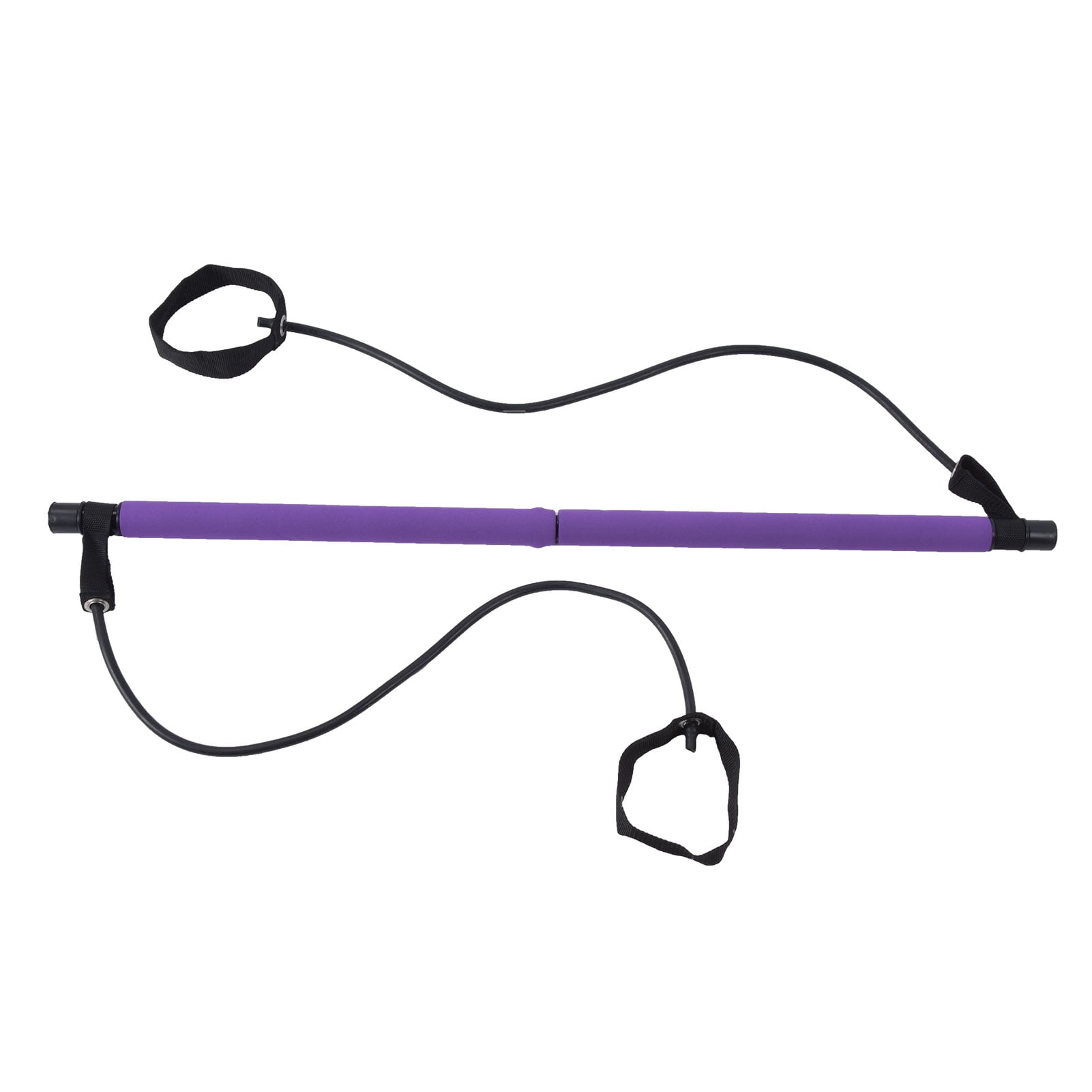 NFTIGB Multifunctional Pilates Bar with Resistance Bands, Portable Yoga Exercise Stick for Home Gym, Core Strength & Full Body Workout, 20 inches / 51 cm