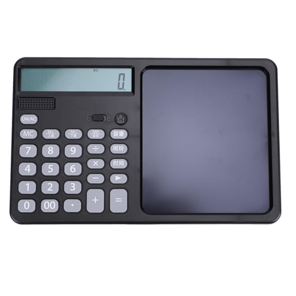 NFTIGB Multifunctional Talking Calculator Rechargeable 12 Digits Large Display Calculator with Notepad Big Sensitive Keys for School Business Work Black (10.0 inches / 25.4 cm)