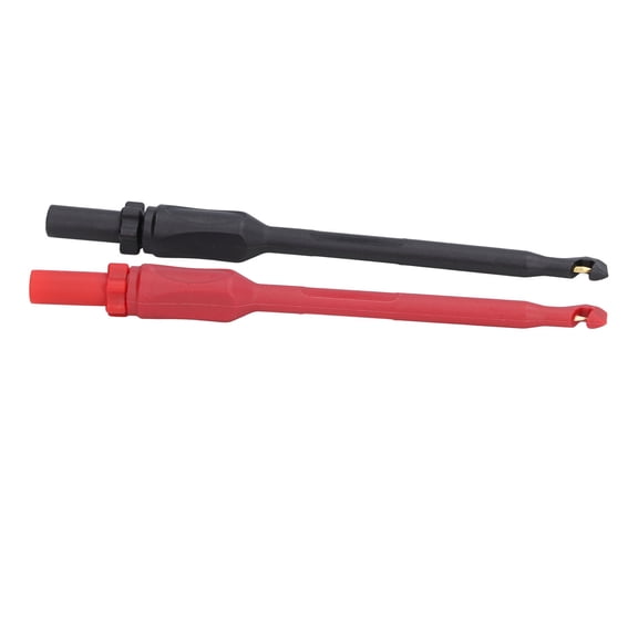 NFTIGB Multimeter Test Hook J.30036A Brass PA Material 4mm / 0.16in Plug Good Flexibility Safe Durable CNC Process High Accuracy Piercing Probe Red Black Set