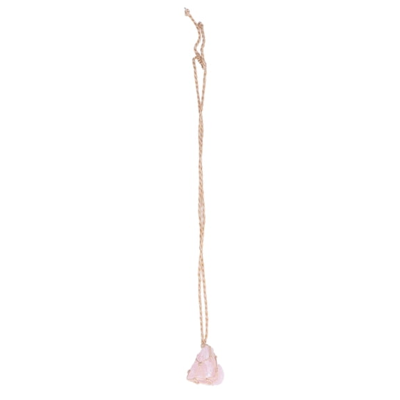 NFTIGB Natural Rose Quartz Car Charm Irregular Shape Energy Stone Unique Design Good Luck Rearview Mirror Hanging Ornament Decor for Automotive Interior Accessories