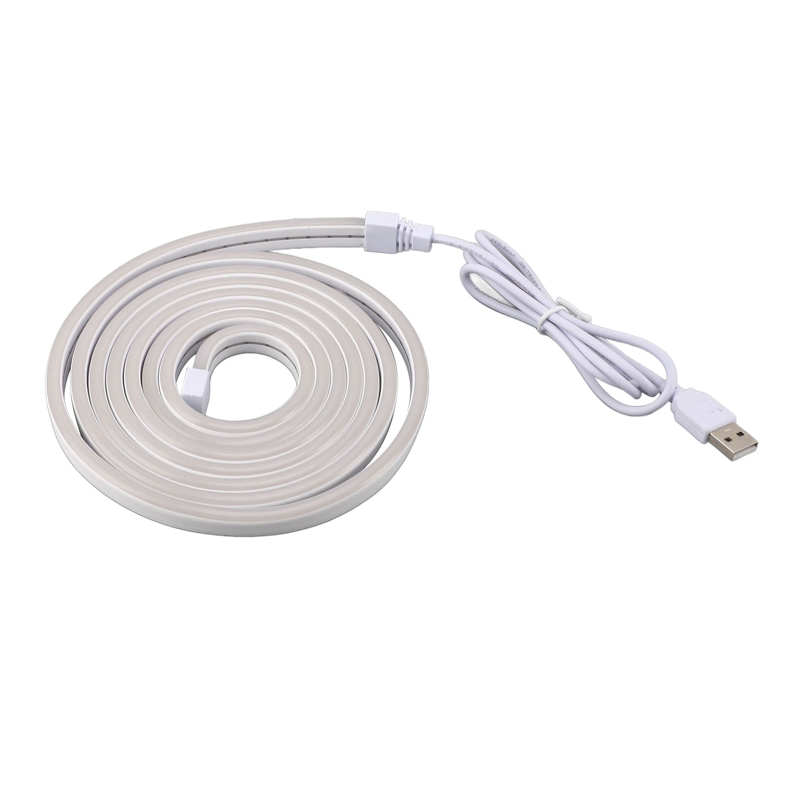 NFTIGB Neon Rope Light 6.5ft / 2m Flexible LED Strip Light USB Powered Waterproof White Lighting for Bedroom Home Decor