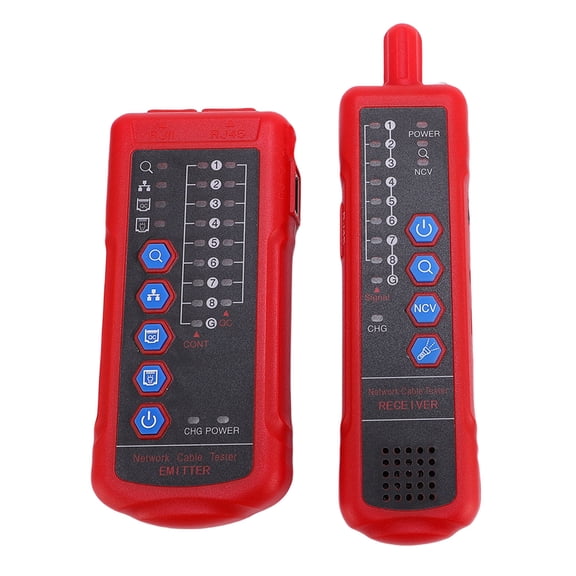 NFTIGB Network Cable Tester Emitter Receiver Ethernet Telephone Line Continuity Test Tool Kit for CAT5 CAT6 with RJ45 RJ11 Port[cite: 1]