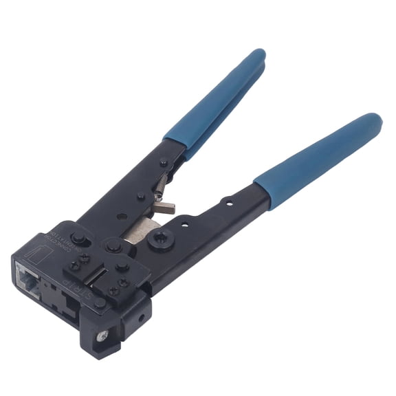 NFTIGB Network Crimper RJ45 Crimping Tool with Carbon Steel Head, Anti Slip Rubber Handle, 8P Ratchet Structure Professional Hand Tool, 8.66 inches / 22 cm Length