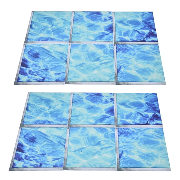 NFTIGB Non-Slip 3D Bathtub Sticker Set, Waterproof Self-Adhesive PVC Tile Decal, Anti-Slip Eco-Friendly Bathroom Tub Appliques Wall Decor for Shower, Pool, and Home Tiling (5.9x5.9 in / 15x15 cm)