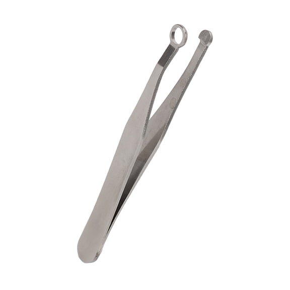 NFTIGB Nose Hair Trimming Tweezers Stainless Steel Friendly Round Tip Easy Cut Tweezers for Noses Sideburns Brow Body, Professional Precision Facial Hair Removal Tool Grooming Kit