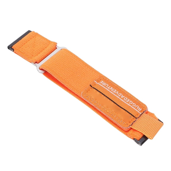 NFTIGB Nylon Watch Band for Coros Nomad Smartwatch Suunto 7/9, 24mm Adjustable Woven Strap for Outdoor Climbing Sports, Orange