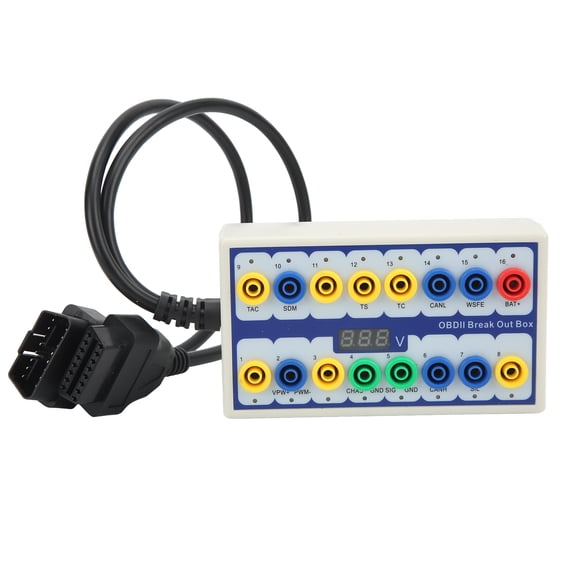NFTIGB OBD2 Breakout Box High Performance Pinout Detector Universal for Car Line Signal Transmission (17.7 inches / 45 cm Cable)