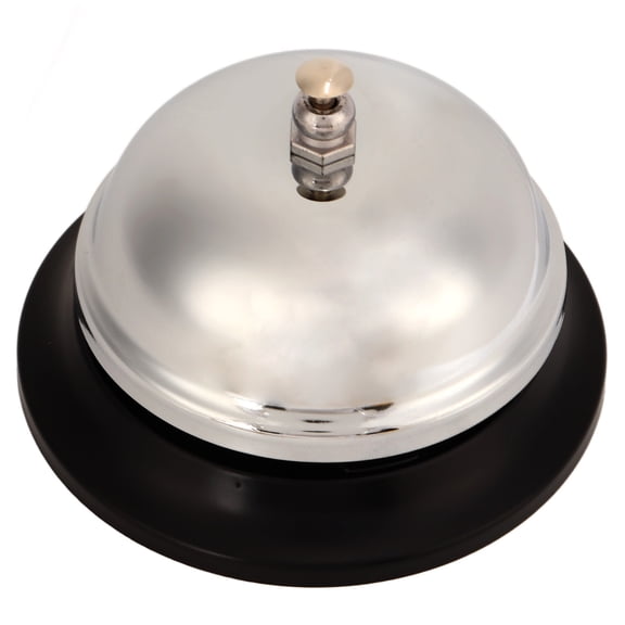 NFTIGB Office Desk Call Bell Crisp Ringtones Chrome Polished Alloy Compact Service Bell for Dining Room Bar Kitchen, 1 Count