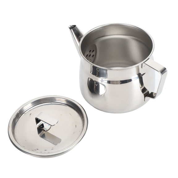 NFTIGB Oil Strainer Pot Stainless Steel Thickened Large Opening Grease Storage Container with Lid for Cooking Frying Oil, Heavy Duty Bacon Grease Keeper (5.3 x 4.5 inches / 13.5 x 11.4 cm)