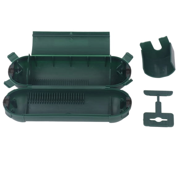 NFTIGB Outdoor Extension Cord Safety Cover ABS Multifunctional Dual Closure Cord Protector Waterproof Electrical Junction Connection Box Holiday Lights Green 8.27 x 2.72 Inches / 21.0 x 6.9 CM