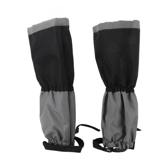 NFTIGB Outdoor Waterproof Sports Climbing Hiking Snow Legging Gaiters Shoe Boots Cover, Windproof Oxford Cloth Tear-Resistant Breathable Ski Gaiters, Black, 1 Pair
