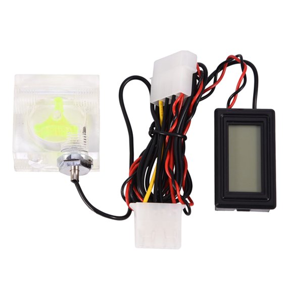 NFTIGB PC Computer 3 Way Flow Meter Digital Thermometer Water Cooling System Kit -50~110C 5V-24V G1/4 Big 4P High-Quality Durable Cooling Components[cite: 1]
