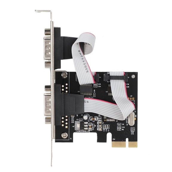NFTIGB PCI-E PCI Express to Dual Serial DB9 RS232 2 Port Controller Adapter Card for POS ATM, Windows Linux