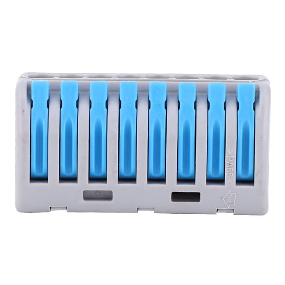 NFTIGB PCT-218 Compact Wire Connector 1 In 7 Out Quick Terminal Block Blue 50 Pcs (9.8 x 5.1 in)