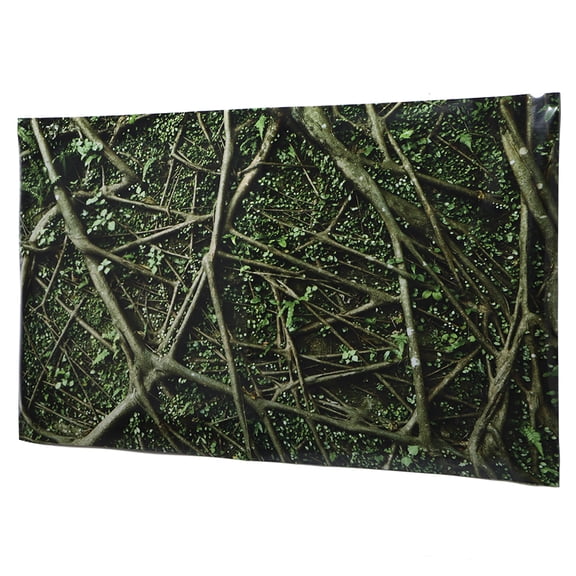 NFTIGB PVC Adhesive Trees Jungle Pattern Aquarium Background Poster Sticker Reptile Tank Decoration, 35.8 x 19.7 inches / 91 x 50 cm, Water-Resistant