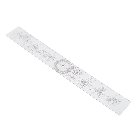 NFTIGB PVC Goniometer Angle Ruler 360 Degree Measure Joints Motion Range Physical Therapy Clear 9.06 in