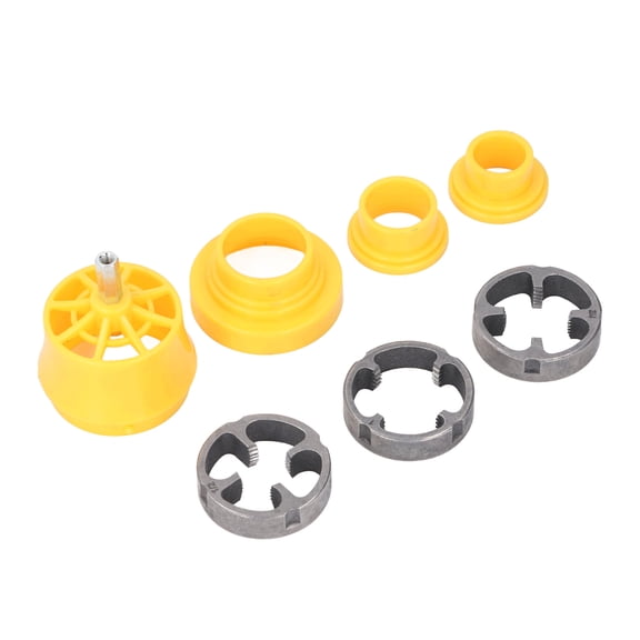 NFTIGB PVC Thread Maker Tool Round Die Set Reusable Pipe Threader Plumbing Kit for Electric Drill, 6.3 inches / 16 cm