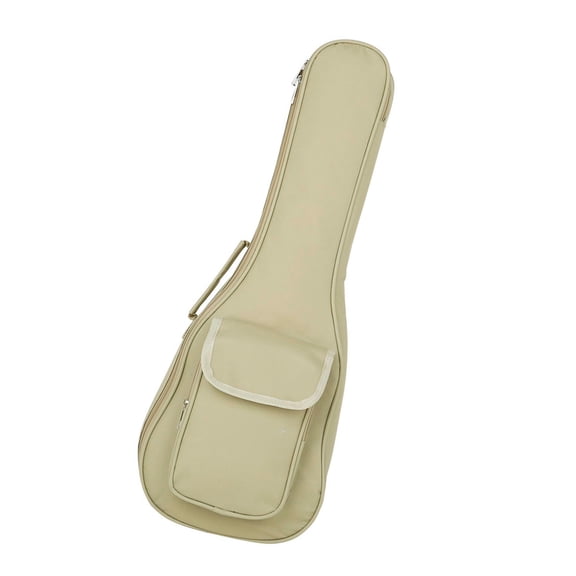 NFTIGB Padded Ukulele Bag Backpack for 24 Inch Small Guitar Waterproof Case Beige. Durable 600D Oxford Cloth Thickened Sponge Shoulders Carrier with Storage Pockets