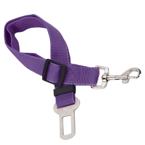 NFTIGB Pet Car Seat Belt Adjustable Length Durable Purple Safety Lead Vehicle Tether for Dogs and Cats, Shipped in PE Bag (Minimum 19.2 inches / 49 cm - Maximum 31.1 inches / 79 cm Single Unit Pack)