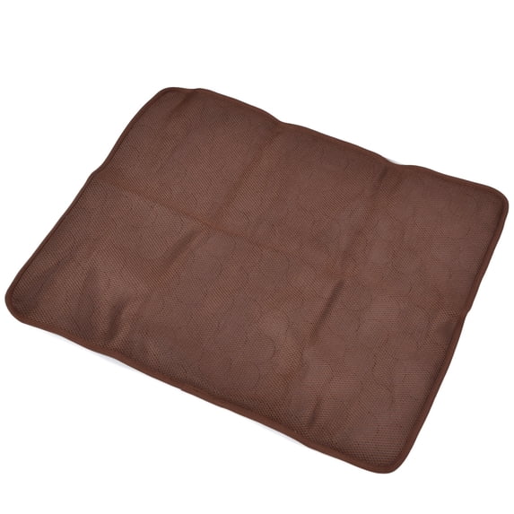 NFTIGB Pet Cooling Mat Breathable Soft Summer Dog Cat Sleeping Pad for Kennel Sofa Bed Floor Brown XL (11.81 inches / 30 cm)