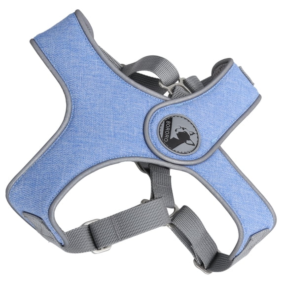 NFTIGB Pet Leash Vest Reflective Harness Adjustable Breathable Cat Dog Walking Strap, Blue, Size L (24 cm / 9.45 in)