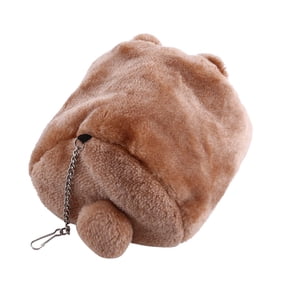 NFTIGB Pet Nest Cute Cartoon Soft Warm House Hamster Mouse Small Animal Cave Home Hammock 6 x 5 inches / 14 x 12 cm (Dark Brown)