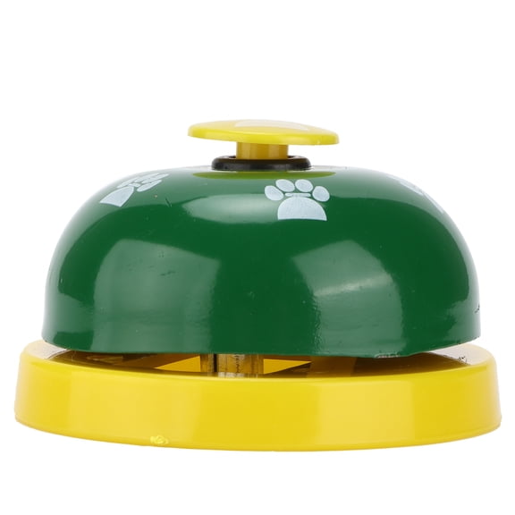 NFTIGB Pet Training Bell Portable Interactive Educational Dog Cat Bells Toys for Pet Training and Communication Yellow Base and Green Cover 2.7 inches
