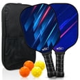 thumbnail image 1 of NFTIGB USAPA Approved Pickleball Paddles, Graphite Fiber Polypropylene Honeycomb Core , Pickle Ball Set with 2 Pickle Ball Rackets, 4 Balls and Backpack, 1 of 8