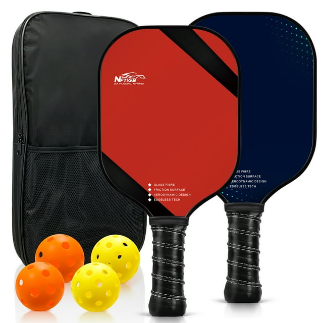 NFTIGB Pickleball Paddles, USAPA Approved Fiberglass Pickleball Set of 2, Lightweight Pickleball