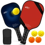 NFTIGB Pickleball Paddles, USAPA Approved Fiberglass Pickleball Set of 2, Lightweight Pickleball Rackets Set with 4 Balls