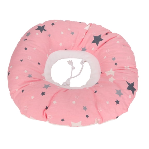 NFTIGB Piercing Ear Pillow Doughnut Shape Support Head Pink Resilience Cotton Ear Guard Pillow Ideal for Side Sleepers with Ear Pain Relief, Washable 11.4 inches / 29 cm Diameter, Soft Sleep Aid