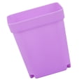 thumbnail image 1 of NFTIGB Plastic Square Plant Pot Planter 3.15 in / 8 cm with Tray Succulent Container Purple, 1 of 9