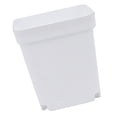 thumbnail image 1 of NFTIGB Plastic Square Plant Pot Planter 3.15 in / 8 cm with Tray Succulent Container White, 1 of 9