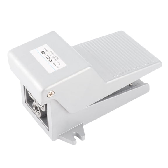 NFTIGB Pneumatic Foot Pedal Valve 4F210-08, 2-Position 5-Way Aluminum Directional Direct-Acting Air Control Valve, PT1/4 Thread Size, Durable Air Tool Fitting for Industrial Mechanical Control