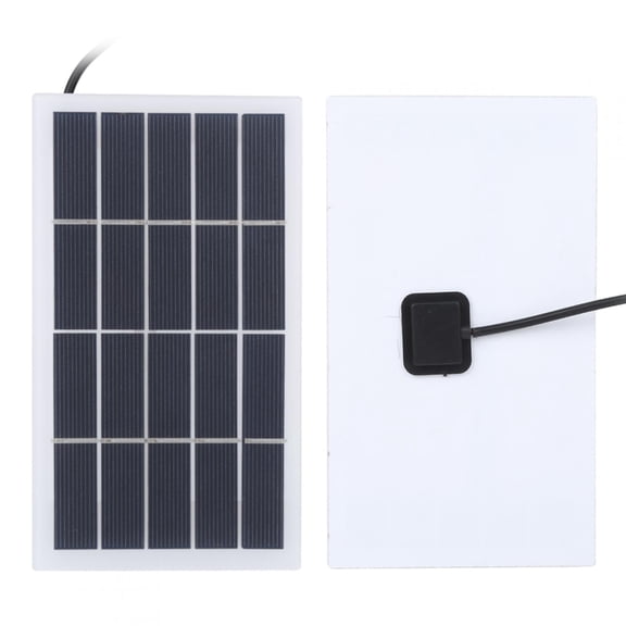 NFTIGB Polysilicon Solar Panel 2W 5V Power Battery Board with DC 5521 Interface, High Efficiency Solar Charging Panel for 3.7V Battery Outdoor Yard Garden Lamp (6.8 x 3.9 inches / 17.3 x 9.9 cm)