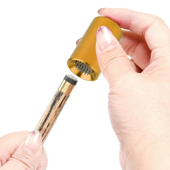 NFTIGB Portable 2-in-1 Billiard Cue Tip Tool Pool Stick Shaper Repair Scuffer Pick (Golden) - Essential Billiards Accessory for Precision Control and Cue Maintenance, 1.57 inches / 4 cm
