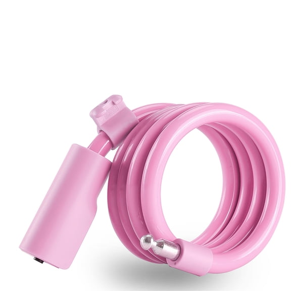 NFTIGB Portable Bicycle Safety Lock Steel Cable AntiTheft Road Bike Cycle Pink 45.3 in / 1.15 m