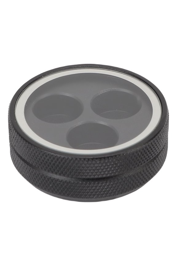 Portable Billiard Cue Tip Storage Box Aluminum Knob 3 Hole Design Pocket Pool Stick Tips Organizer Container Case for Club, Holds Up to 3 Tips, Sleek Matte Black (4.0 x 4.0 x 2.0 Inches)