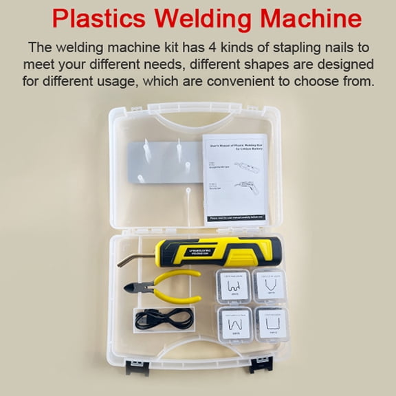 NFTIGB Portable Handheld Plastics Welding Machine Car Panel Crack Repairs Kit Thermal Cutting Hot Stapler Repair Tool Set 400PCS (10.63 inches / 27 cm)
