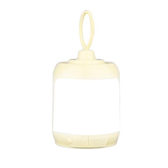 NFTIGB Portable LED Camping Lantern, Rechargeable Campsite Ambient Light with Built-in Battery, 4 Lighting Modes, Waterproof IP65 Tent Lamp for Backpacking Hiking Fishing Outdoors, Beige, 7.5 Inches