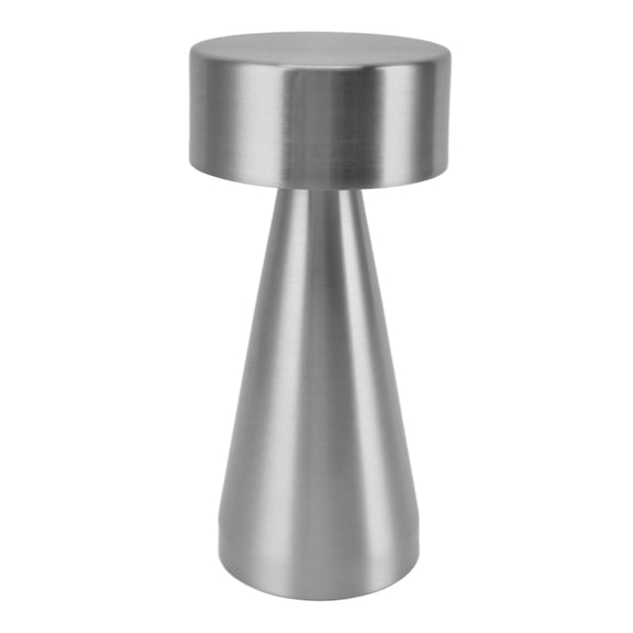 NFTIGB Portable Metal LED Table Lamp with Touch Sensor 3 Color Stepless Dimming Rechargeable Night Light Silver Cordless Desk Bedside Lamp for Bedroom Office 7.7 inches / 19.5 cm