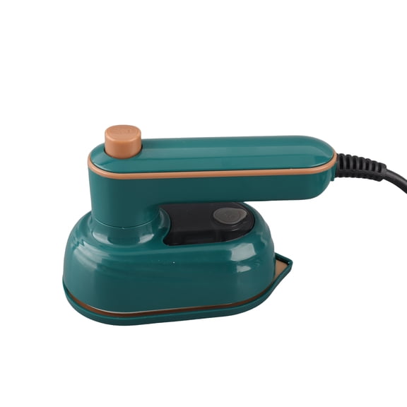NFTIGB Portable Mini Handheld Garment Steamer Folding Iron Dry Wet Ironing Machine for Travel Home Clothes, 38W 50ml Water Tank, Fast Heating High Temp Panel, Green UK Plug (5 inches / 12.8 cm)